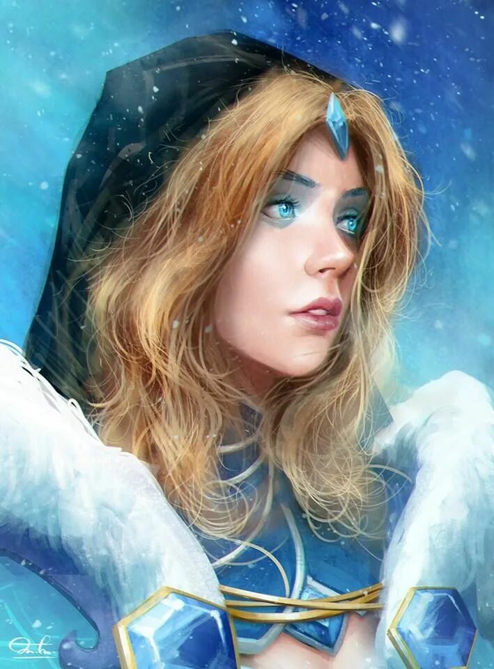 Кристал мейден. Дота 2 Crystal Maiden. Кристал мейден Art.