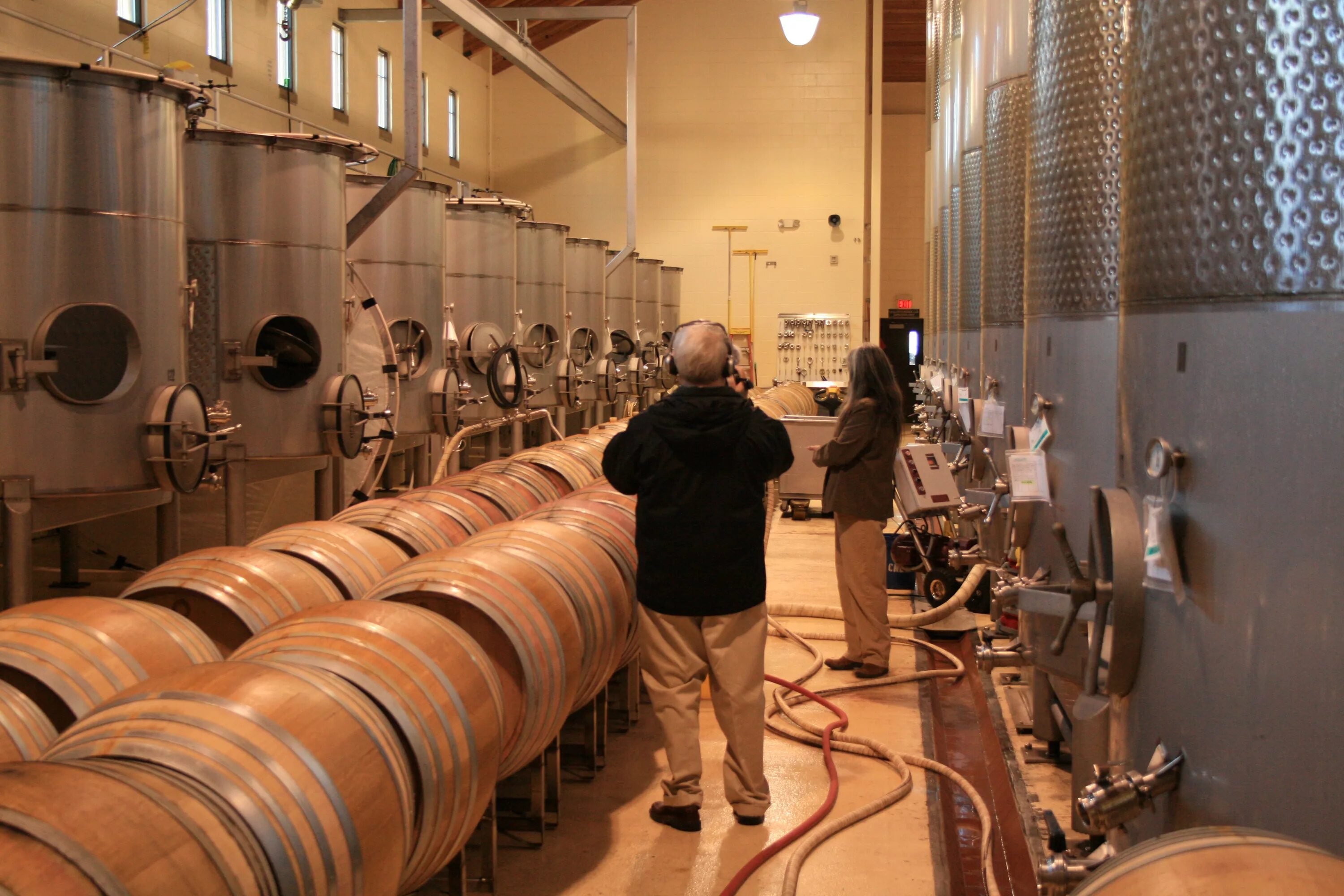 Wine processing. Wine fermentation. fermentation wine making. wine tank. wine tanker.