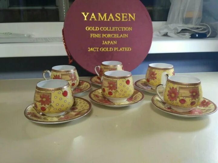 Посуда Yamasen Gold collection. Чайный сервиз Yamasen Gold collection 24ct. Фарфор Yamasen Gold collection. Yamasen Gold collection 24ct Gold кофейная пара.