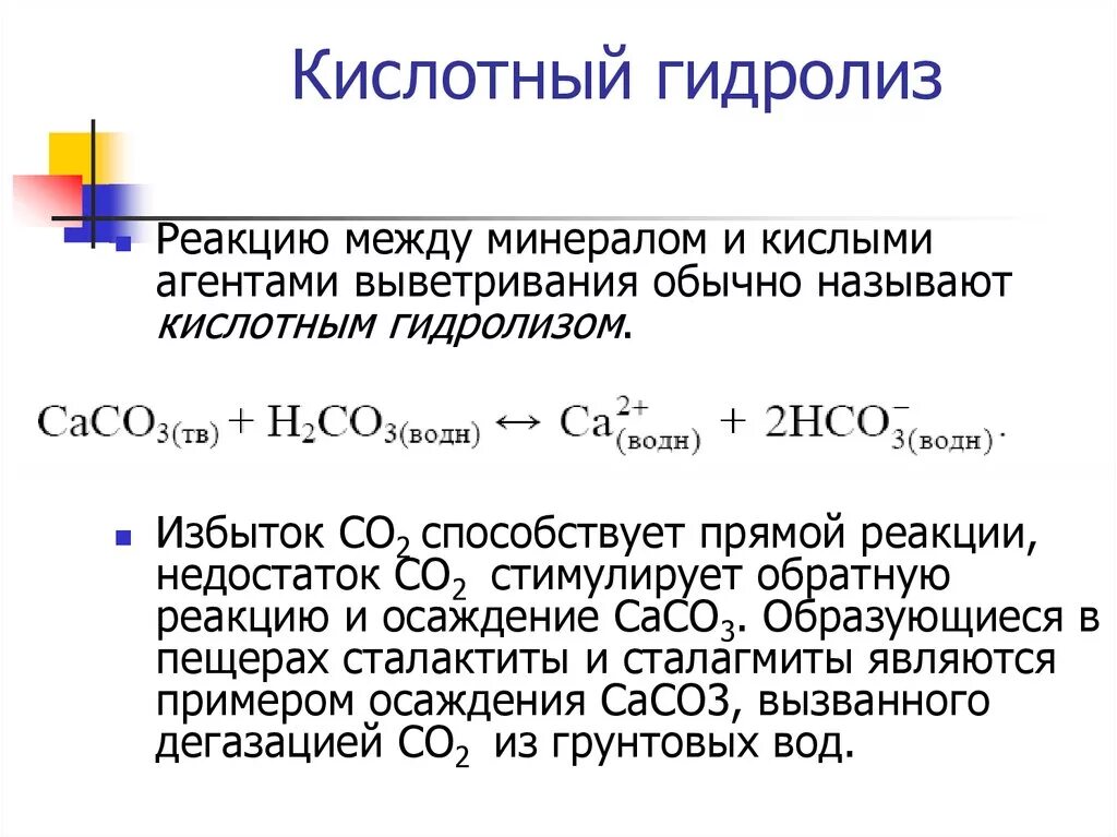 Кислотный гидролиз это