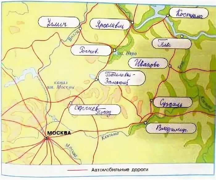 С помощью карты карты и текста