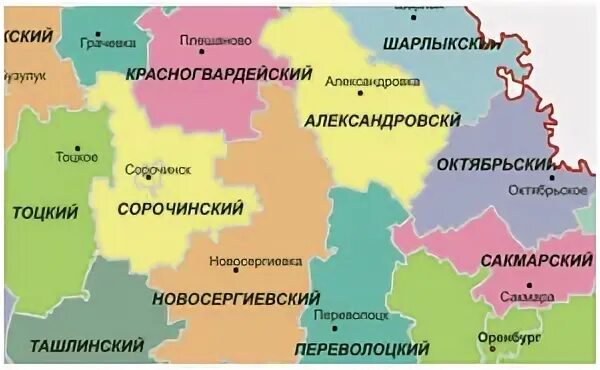 Карта оренбургской курганской и тюменской областей