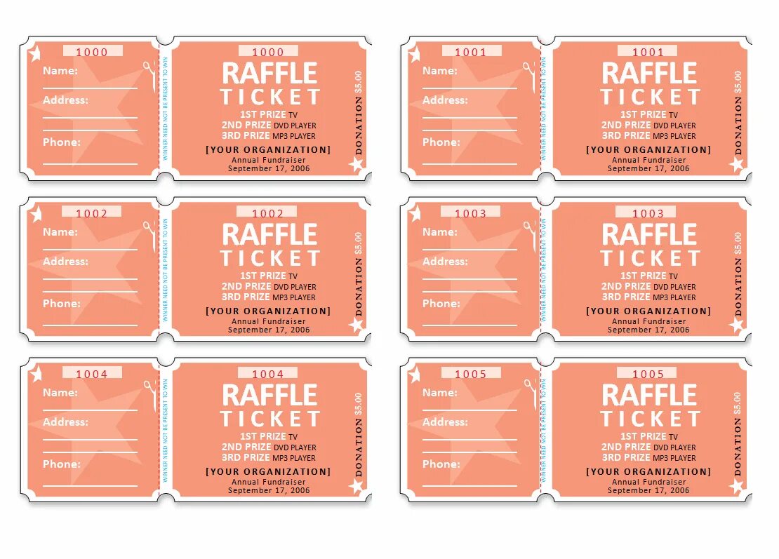 Tickets through