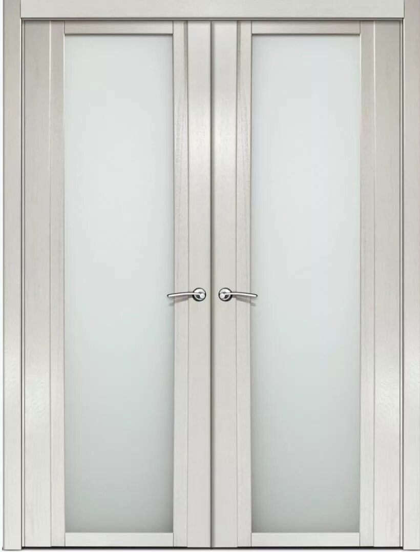 Дверь межкомнатная со стеклом двухстворчатая