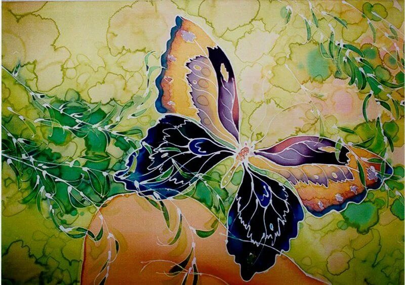 Изображение изделий выполненных в технике батика