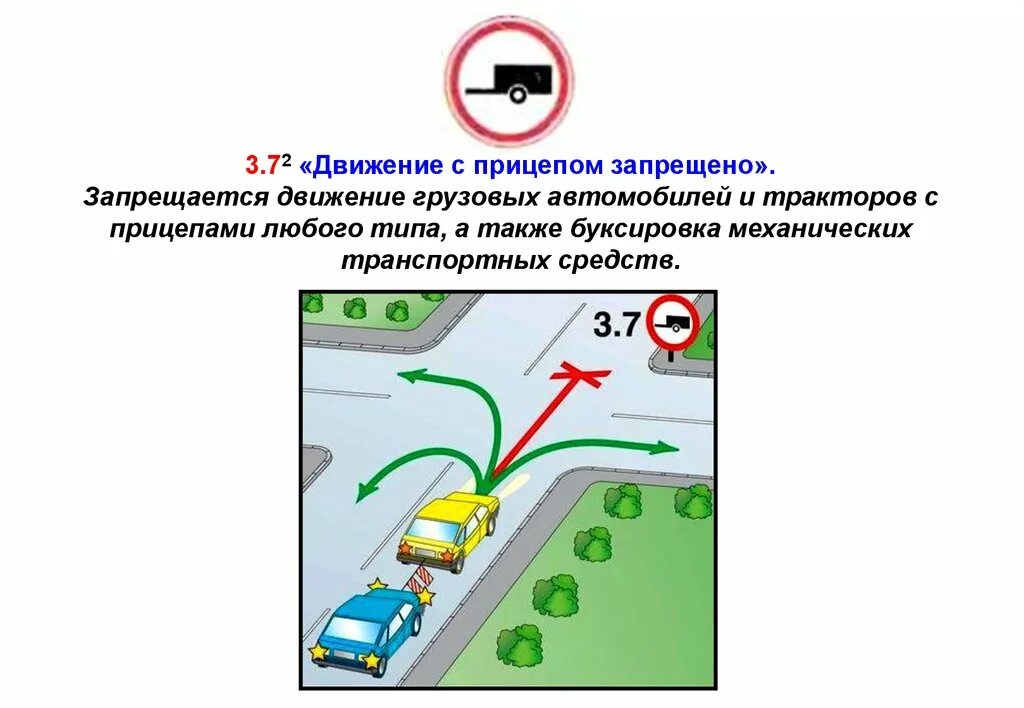 Правила движения с прицепом. Движение механических транспортных средств. запрет движения механических транспортных средств.
