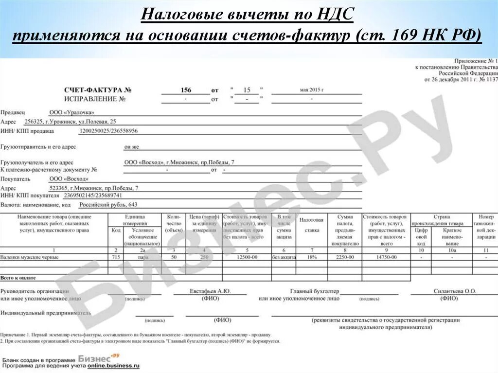 Постановление правительства рф от 26.12 2011. Счет фактура НК РФ. Ст 169 НК РФ. Счет фактура ст 169 НК. Счета фактуры по взаимоотношениям.