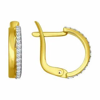 Сережки золотые с английским замком