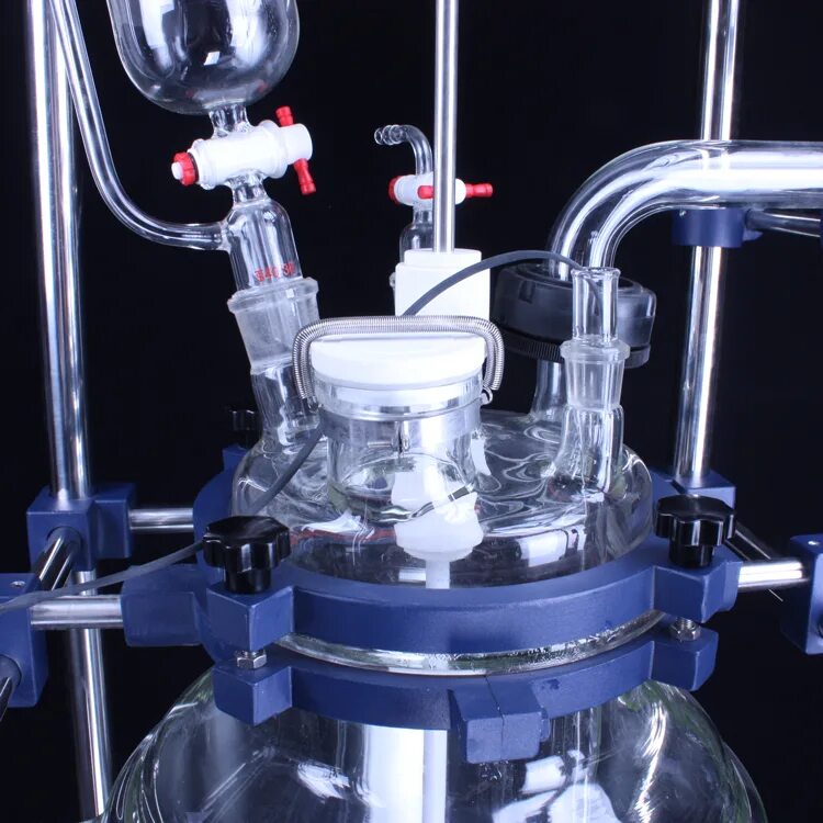 7l. Стеклянный реактор с рубашкой 100л. Реактор 1 литр. Лабораторный реактор 50л. Емкость герметичная aisi 304.