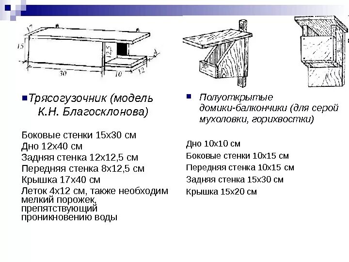 Трясогузочник своими руками чертежи и размеры Скворечник своими руками из дерева: чертежи, мастер-классы
