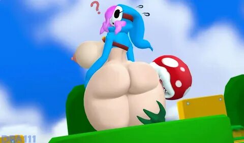 The piranha plant she found a meat from the blue shygal. 