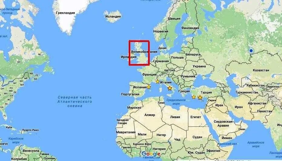 Карта европы моря и океаны