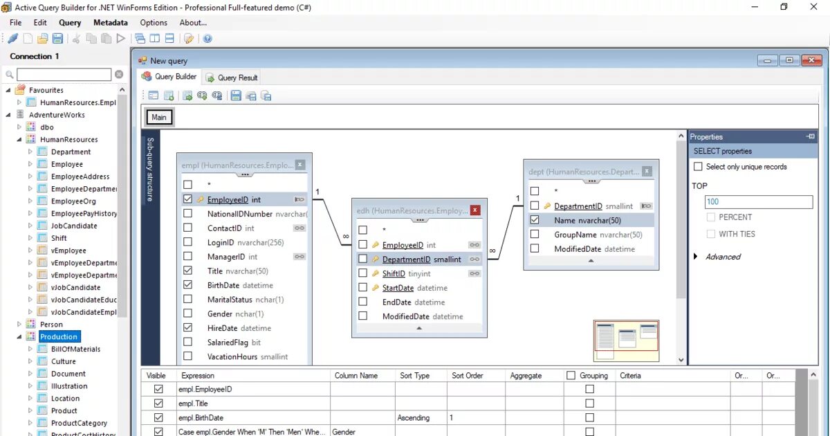 States builder торговый. Query builder. database: query builder. архитектура winforms и ms sql. visual sql query.