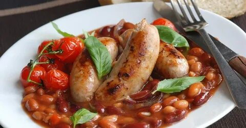 Фасоль с различными видами мяса