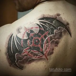 Татуировка разведки - летучая мышь 24.11.2019 № 2004 -bat tattoo- tatufoto.com -
