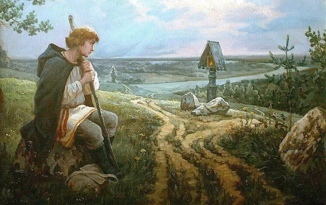 Деревенская сказка. Перед молодцем. Степан парамонович купец. Художник-славянист щрилёв михаил николаевич. Степан калашников купец.