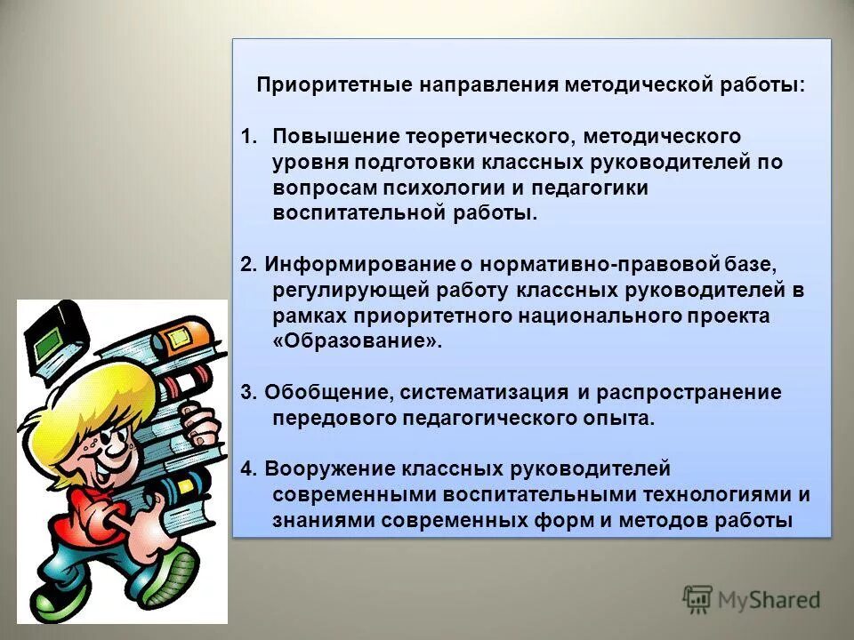 Методическая работа классного руководителя. Приоритетные направления воспитания. Направления работы классного руководителя. Направления воспитательной деятельности классного руководителя. Классный час методические рекомендации