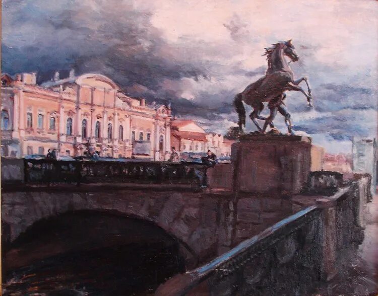 Почему аничков мост. Аничкин мост в питере. петербург аничкин мост живопись. аничков мост кони клодта. скульптуры питер аничков мост.