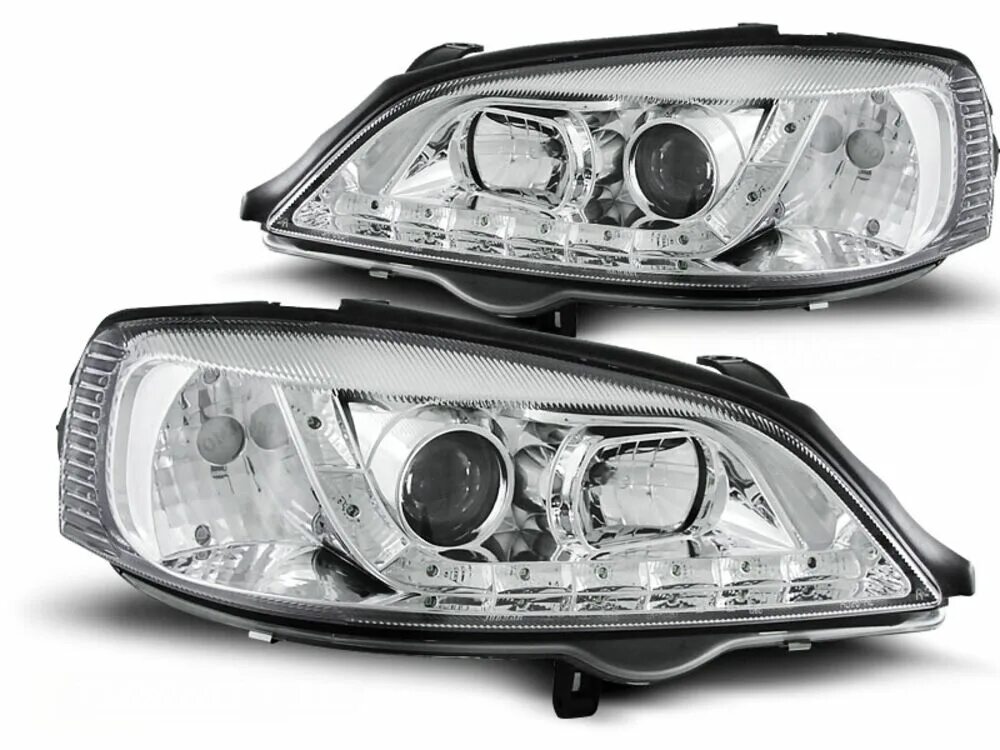 Фара опель зафира б купить. Opel Astra g Headlights. Линзованные фары Opel Astra. Фары Opel Astra g.