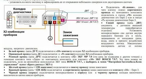 Схема подключения бортового компьютера на ваз 2114