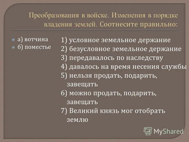 Вотчина. Основные правомочия собственника. Цель наделение крестьян землей. Вотчина это в древней руси. Выкуп крестьянином земли обязанные крестьяне.