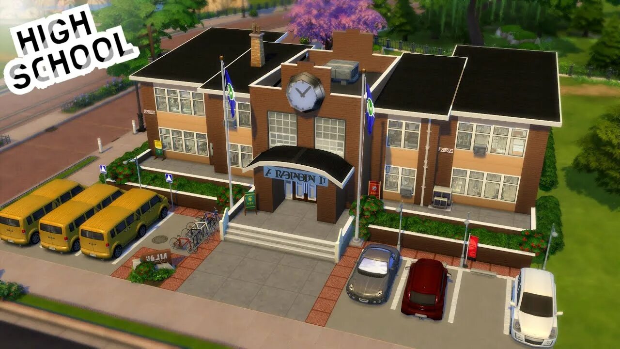 Школа Пансион симс 4 здание. SIMS 4 School building. Американская школа симс 4.