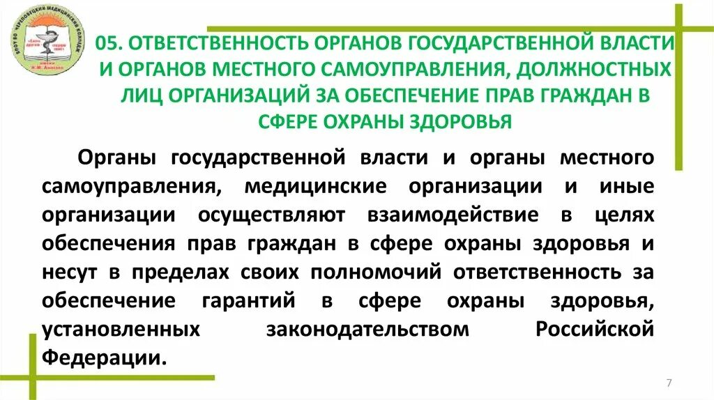 Компетенция государственного органа или должностного лица. Принцип ответственности органов государственной власти. Обязанности должностных лиц органов государственной власти. Органы местного самоуправления в сфере охраны здоровья. Ответственность органов и должностных лиц местного самоуправления.