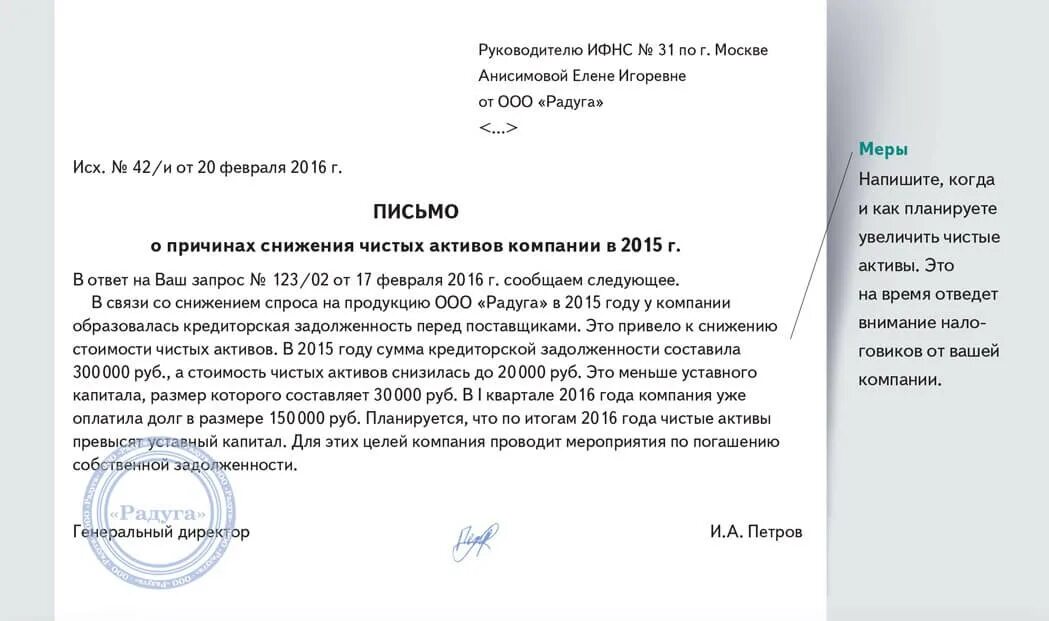 Документы подтверждающие обоснованность. Пояснения о снижении чистых активов. Письмо пояснение. Форма письма. Обращение в банк образец.