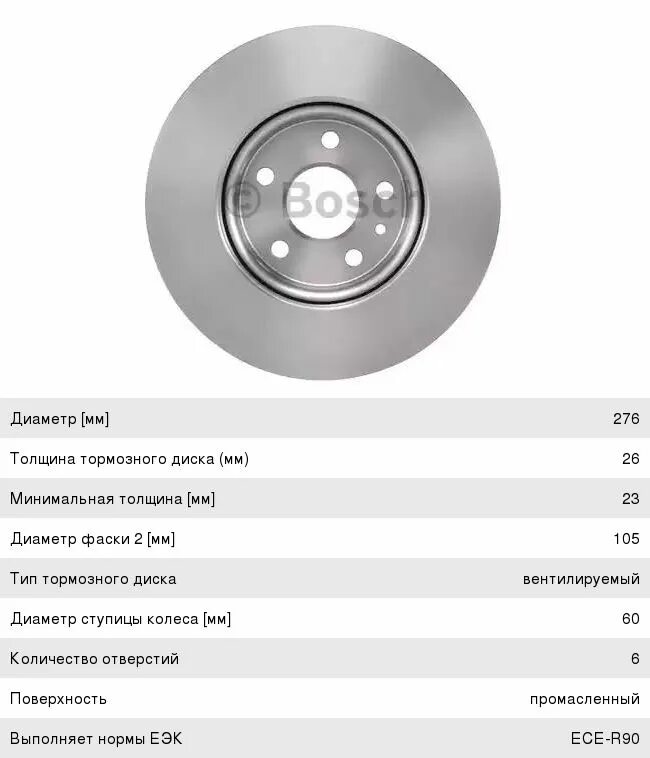 Какой диаметр тормозного