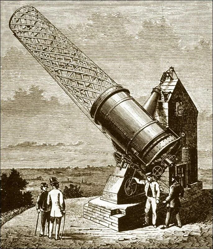 Кто 1 использовал телескоп. Уильям Гершель телескоп. Уильям Гершель телескоп Уран. Телескоп Уильяма Гершеля в обсерватории. Телескоп Гершеля 1800.