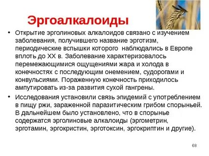 Эрготизм симптомы
