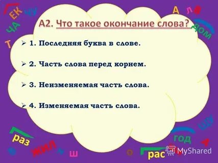 Тест по составу слова 4 класс