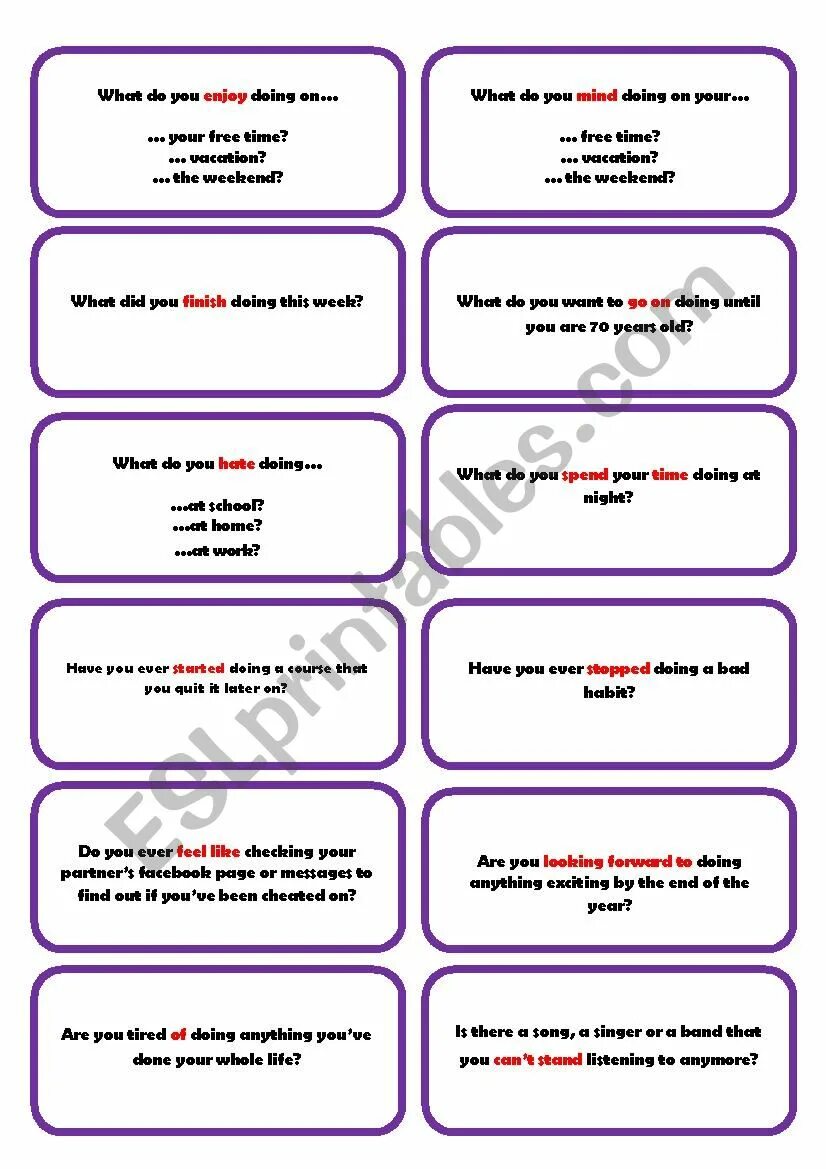 Игры на герундий и инфинитив. Gerund activities. Gerund activities. Gerund activities. Indefinite gerund active and passive.