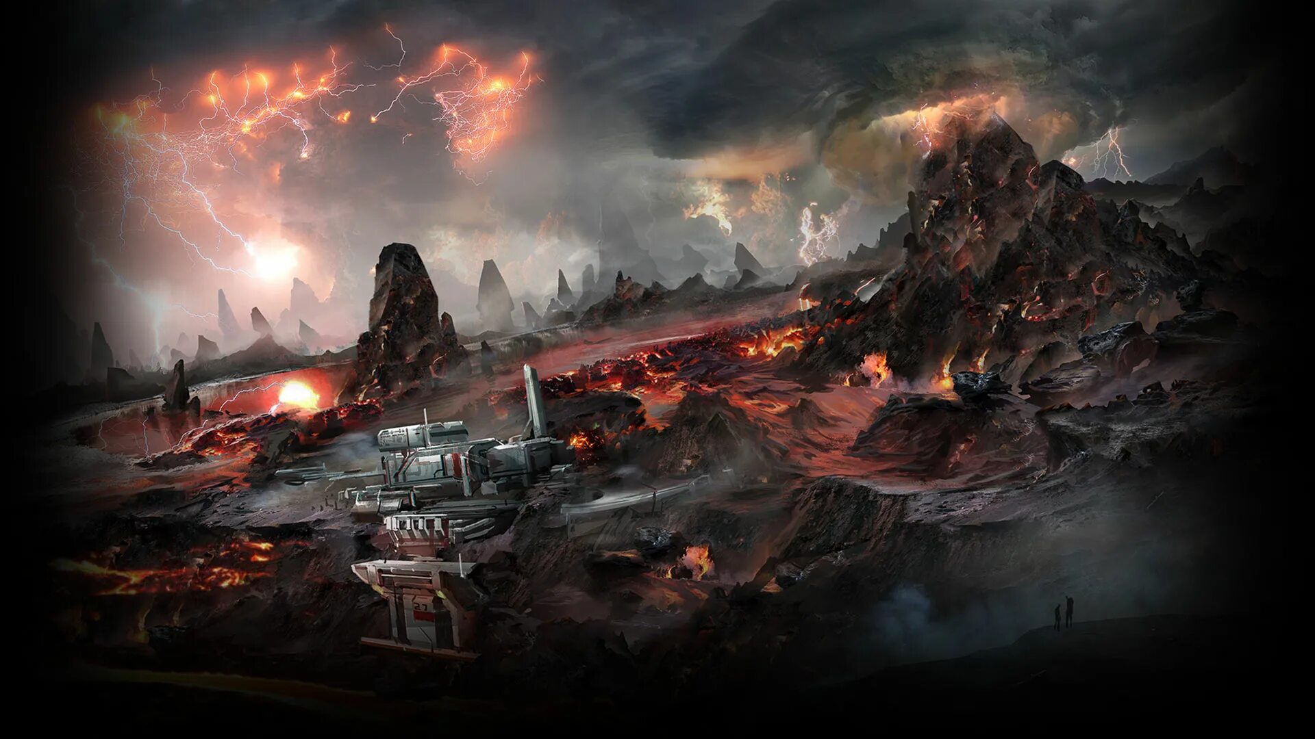Hell effect. Mass effect andromeda арт. концепт арт окружения. окружение в играх. mass effect концепт арт.
