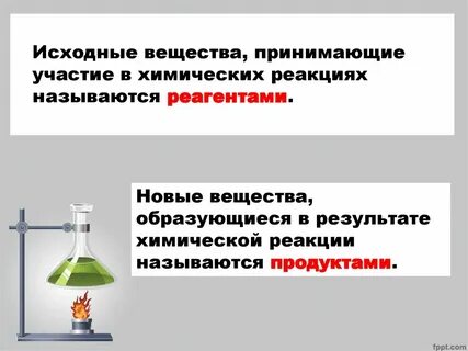 Какие вещества вступают в химическую реакцию