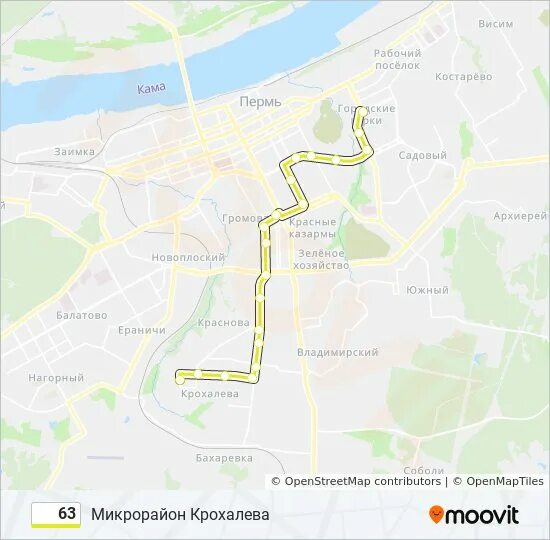 Микрорайон Крохалева Пермь карта. Автобус 63 маршрут. Площадь дружбы Пермь на карте. Карта автобусов 63.