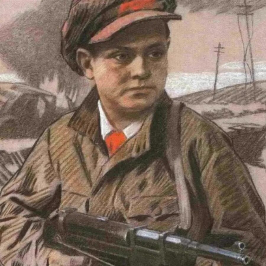 Самый юный герой партизан разведчик. Портрет Леня Голиков пионера героя. Леолеонид Голиков. Портрет лени Голикова пионера героя.