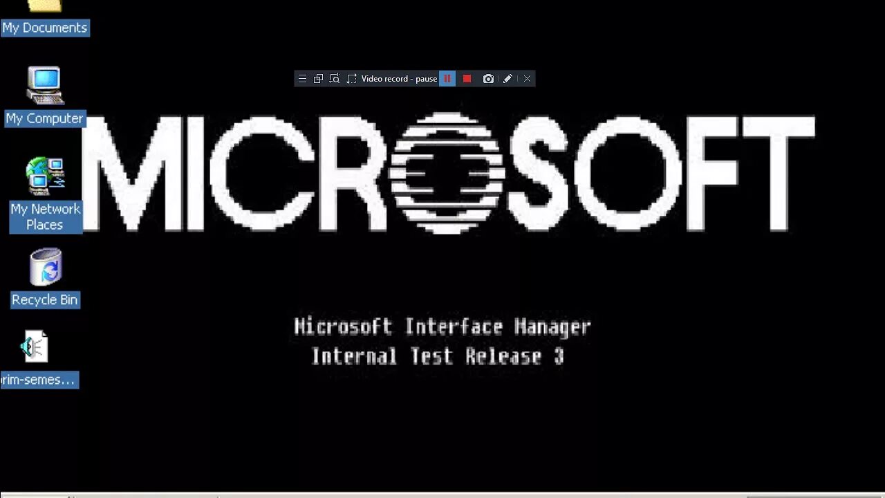 Internal testing. Microsoft interface. Windows interface Manager. Windows 2000 sp4. Microsoft interface Manager logo.