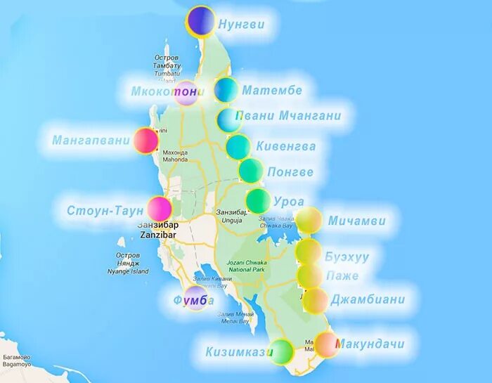 Танзания занзибар на карте. Остров занзибар на карте. Карта занзибара с пляжами. Пляжи танзании на карте. Остров занзибар на карте африки.