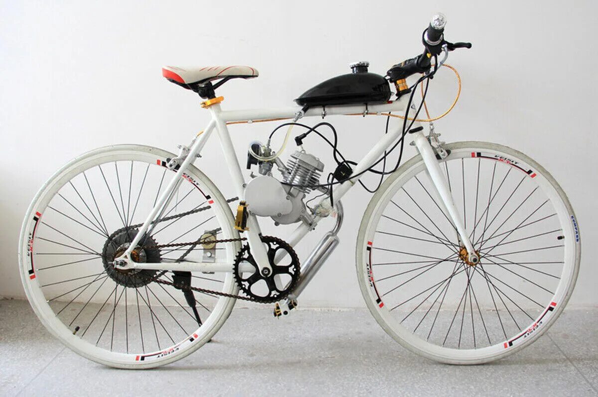 Велосипед с мотором. Газовый велосипед. Монтажный велосипед. Велосипед на газу.
