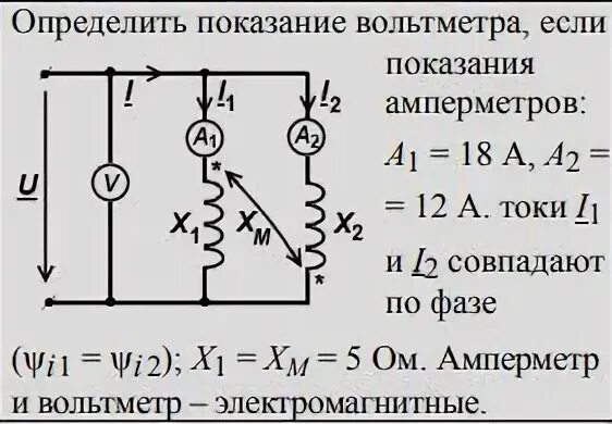 Найдите показание идеального амперметра