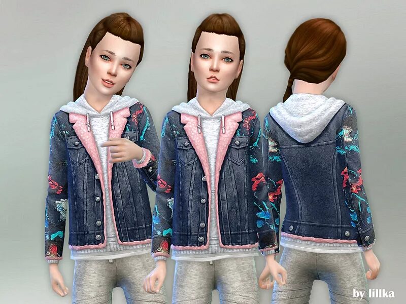 Джинсовка симс 4. Симс 4 куртка джинсовка. Lillka SIMS 4 куртки Set. SIMS 4 Denim Jacket with Hood. Моды симс куртки