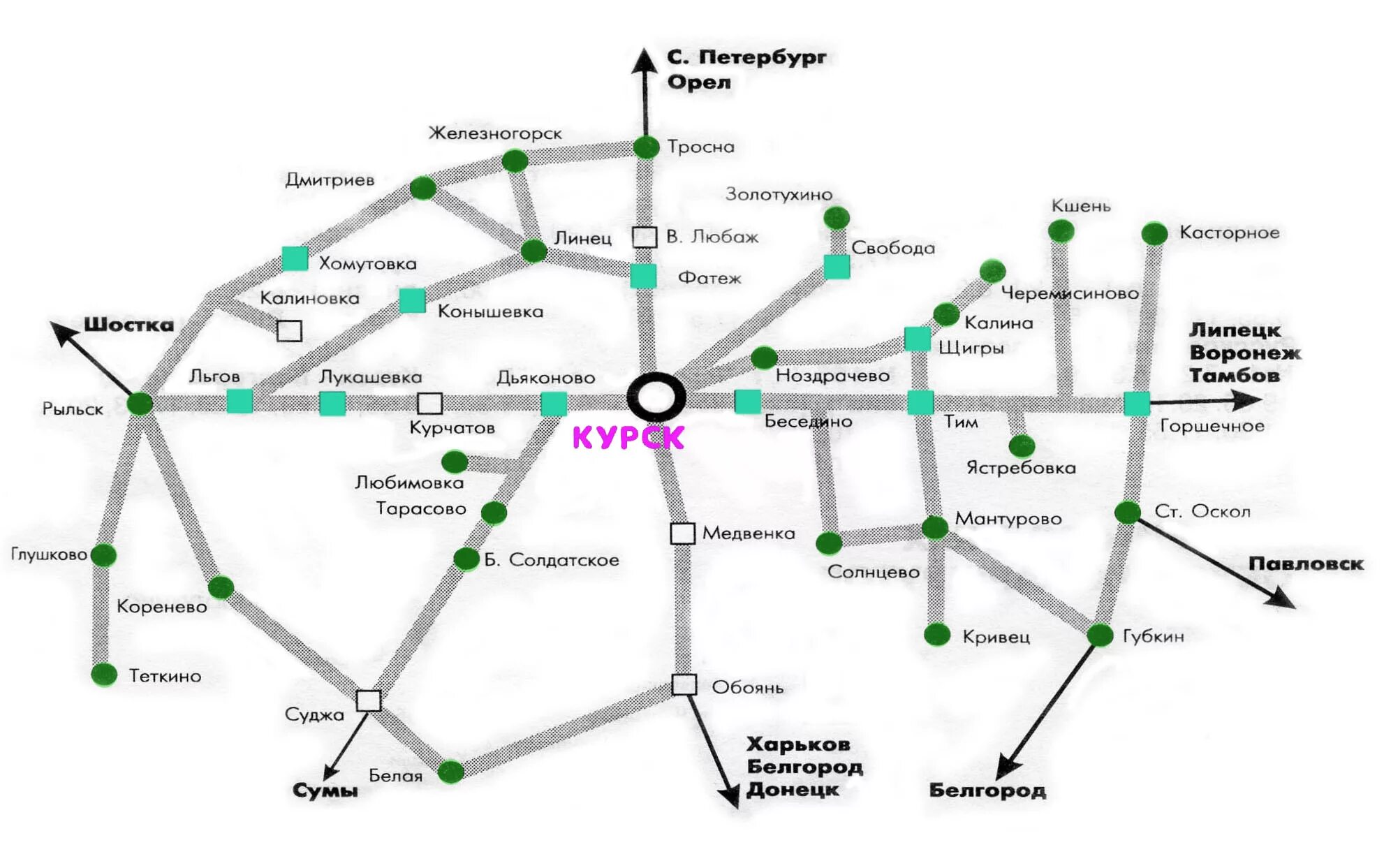 Маршруты межгород. Автобус Курск Железногорск маршрут. Схема маршрутов общественного транспорта Курск. Схема движения автобусов Железногорска. Маршрут междугородних автобусов Курск.