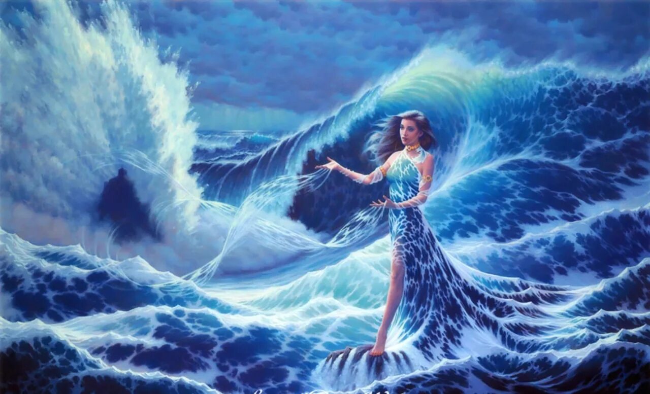 Бегу по волне. Амфитрита богиня. Канадский художник Джонатан Эрл Боузер. Богиня воды Амфитрита. Океанида Метида.