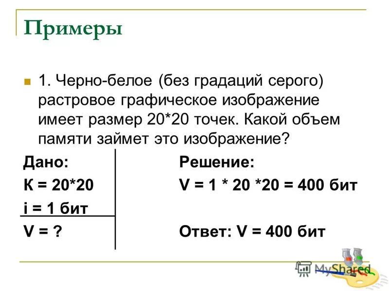 Какой объем памяти занимает