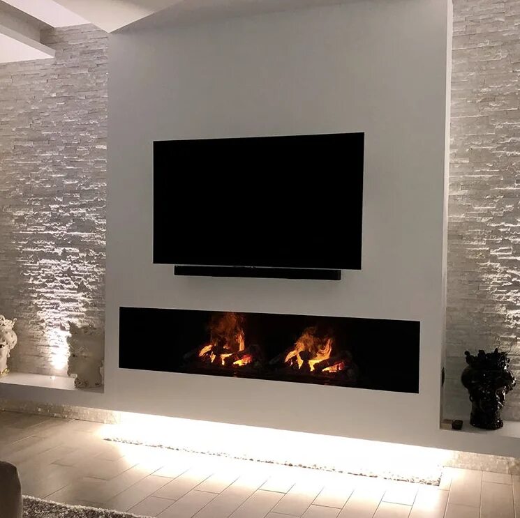 Современный камин с телевизором. Electric Fireplace камин DBL-2000. Камин Electric Fireplace FPA-0004. Электрокамин под телевизором. Встраиваемый камин в интерьере.