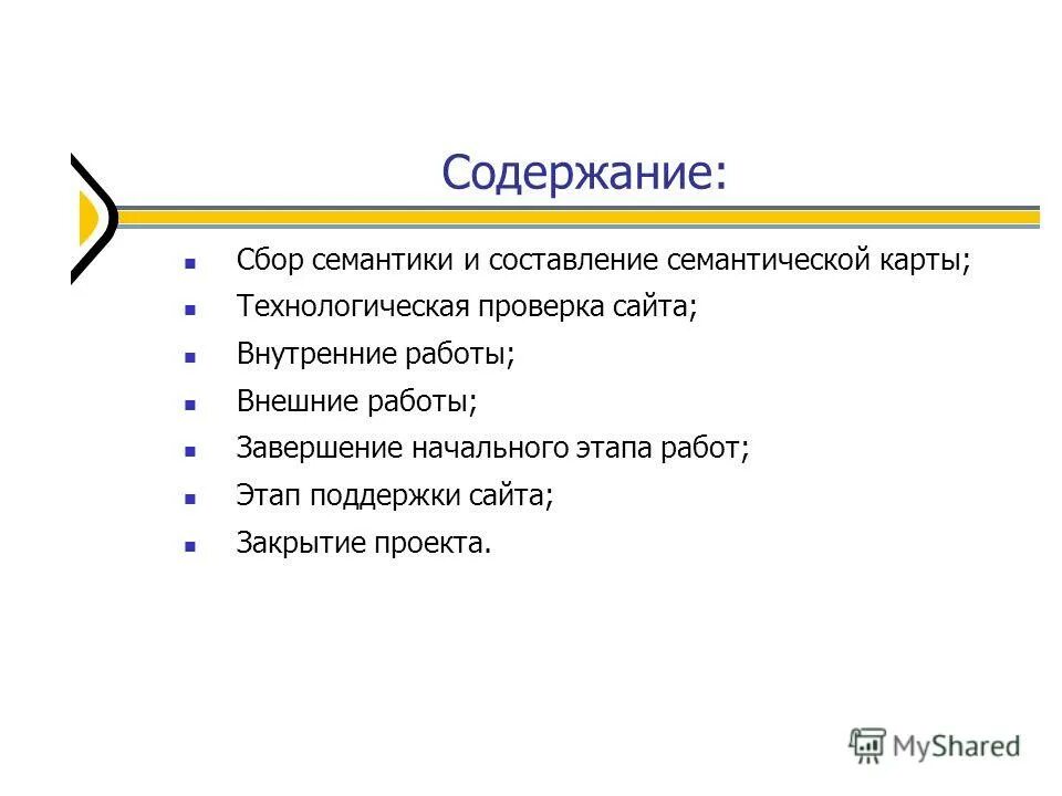 Содержание собираемой информации