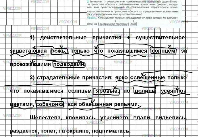 Вдалеке виднелись фигуры 3 учениц 9 класса. Причастный оборот словосочетания. Выпишите словосочетания с причастиями. Выпишите словосочетания действительное Причастие+существительное. Выпишите словосочетания Причастие существительное.