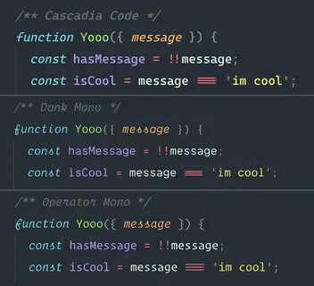 Coding fonts