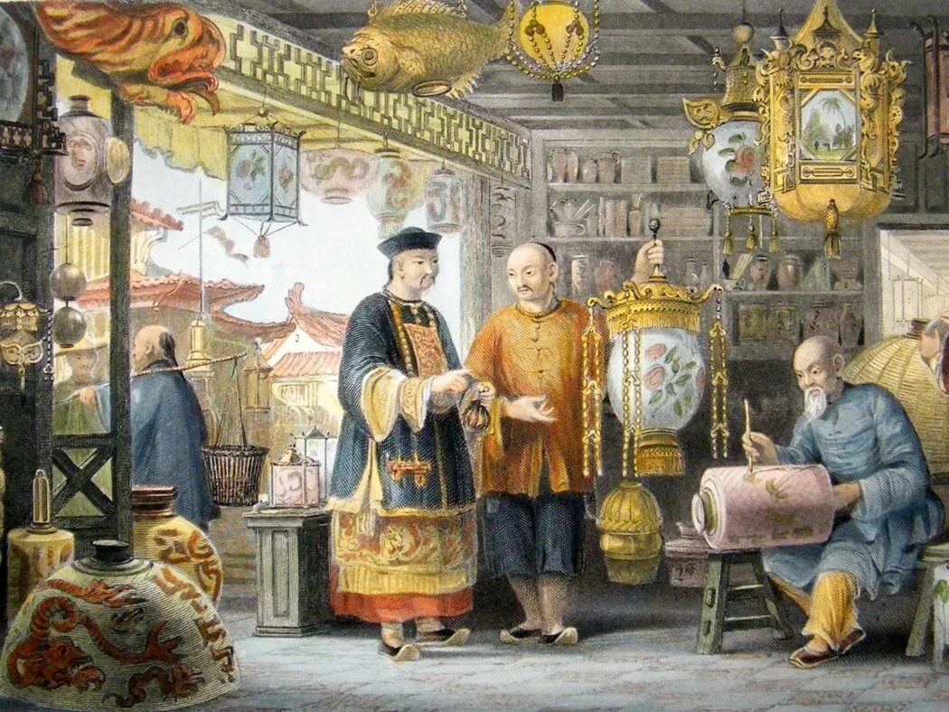 Сказка нового времени. Ремесленники и купцы в Японии 18 век. Китай торговля 18 век. Торговля с Китаем 17 век. Китай базар 17 век.